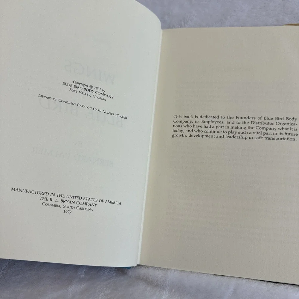 Wings of Blue Bird‎ Hardcover Bernard Palmer First Edition 1977 Signed by Luce